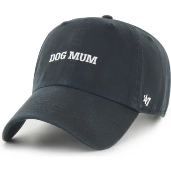 Petten gebogen zwart verstelbare band Dog Mum Phrase Clean Up Base Runner Icon van 47 Brand