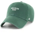 cappellino-curvo-verde-regolabile-brunch-hat-phrase-clean-up-base-runner-icon-di-47-brand