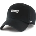 petten-gebogen-zwart-verstelbare-band-my-dog-is-my-child-phrase-clean-up-base-runner-icon-van-47-brand