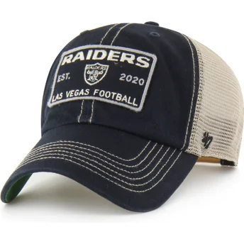 47 Brand Clean Up Wabash Las Vegas Raiders NFL Black Trucker Hat