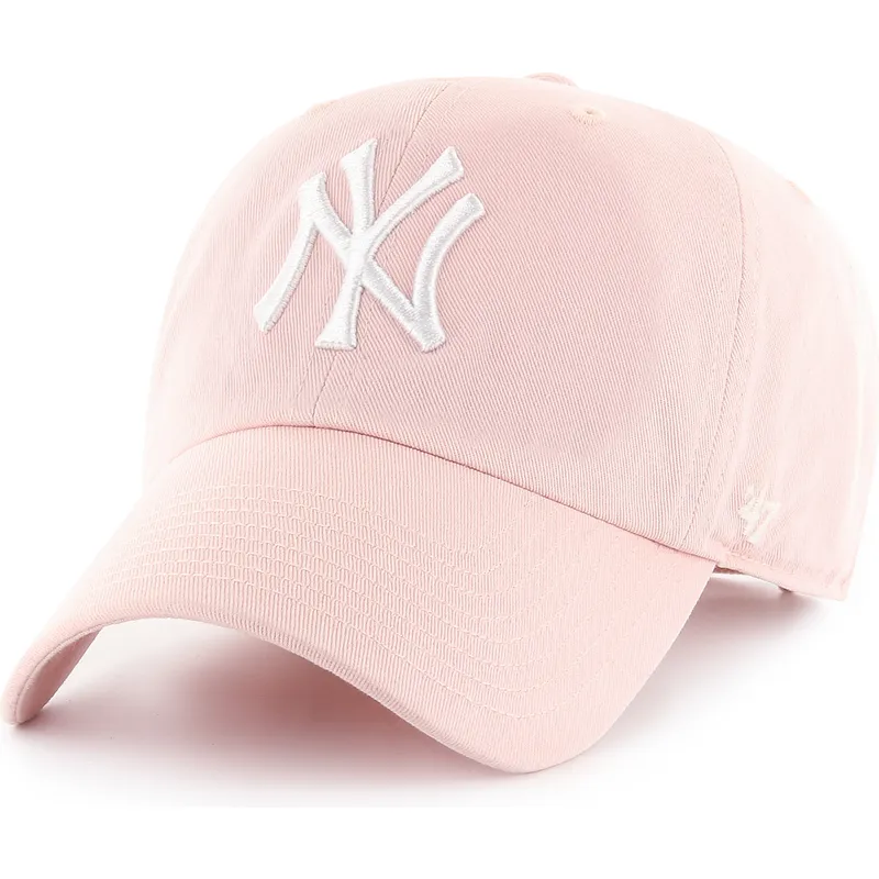 petten-gebogen-roze-verstelbare-band-clean-up-van-new-york-yankees-mlb-van-47-brand petten-gebogen-roze-verstelbare-band-clean-up-van-new-york-yankees-mlb-van-47-brand