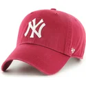 petten-gebogen-rood-verstelbare-band-clean-up-van-new-york-yankees-mlb-van-47-brand