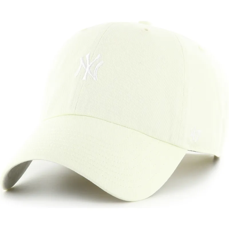 casquette-courbee-jaune-ajustable-clean-up-base-runner-new-york-yankees-mlb-47-brand