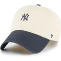 petten-gebogen-beige-verstelbaar-clean-up-base-runner-two-tone-van-new-york-yankees-mlb-van-47-brand