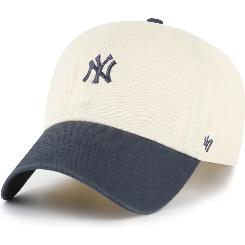 petten-gebogen-beige-verstelbaar-clean-up-base-runner-two-tone-van-new-york-yankees-mlb-van-47-brand petten-gebogen-beige-verstelbaar-clean-up-base-runner-two-tone-van-new-york-yankees-mlb-van-47-brand