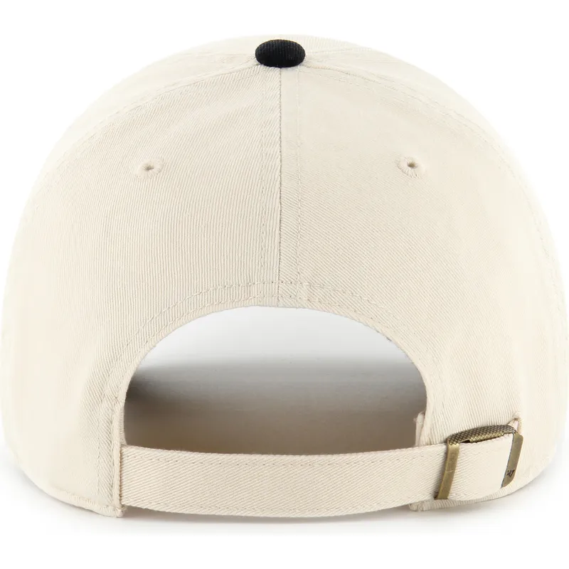petten-gebogen-beige-verstelbaar-clean-up-two-tone-no-loop-label-van-new-york-yankees-mlb-van-47-brand