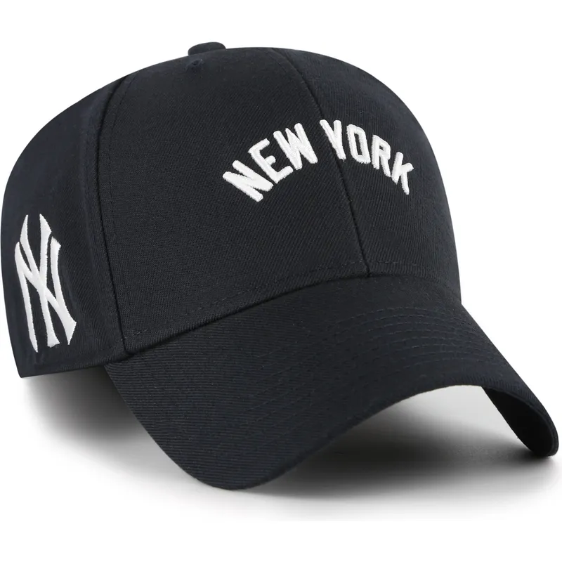 gebogene-marineblaue-verstellbare-kappe-mvp-ballpark-script-shot-der-new-york-yankees-mlb-von-47-brand