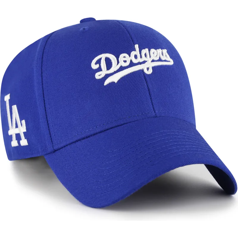 blaue-verstellbare-gebogene-kappe-mvp-ballpark-script-shot-der-los-angeles-dodgers-mlb-von-47-brand