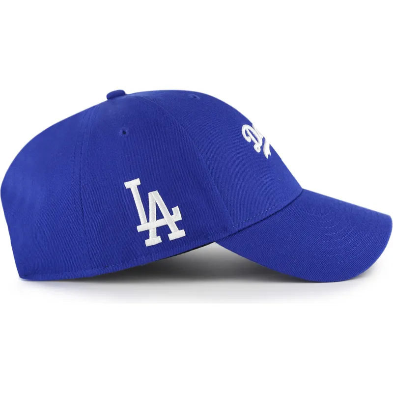 petten-gebogen-blauw-verstelbare-band-mvp-ballpark-script-shot-van-los-angeles-dodgers-mlb-van-47-brand