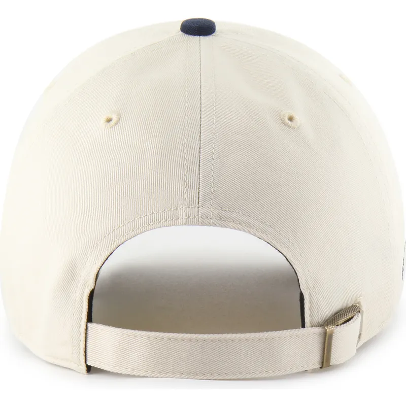 casquette-courbee-beige-et-bleue-marine-ajustable-clean-up-base-runner-sure-shot-two-tone-new-york-yankees-mlb-47-brand