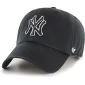 petten-gebogen-zwart-verstelbare-band-clean-up-no-loop-label-van-new-york-yankees-mlb-van-47-brand