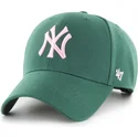 gron-curved-snapback-kasket-med-lyserodt-mvp-logo-fra-new-york-yankees-mlb-fra-47-brand