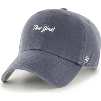 Petten gebogen marineblauw verstelbaar Clean Up Base Runner Script van New York Yankees MLB van 47 Brand