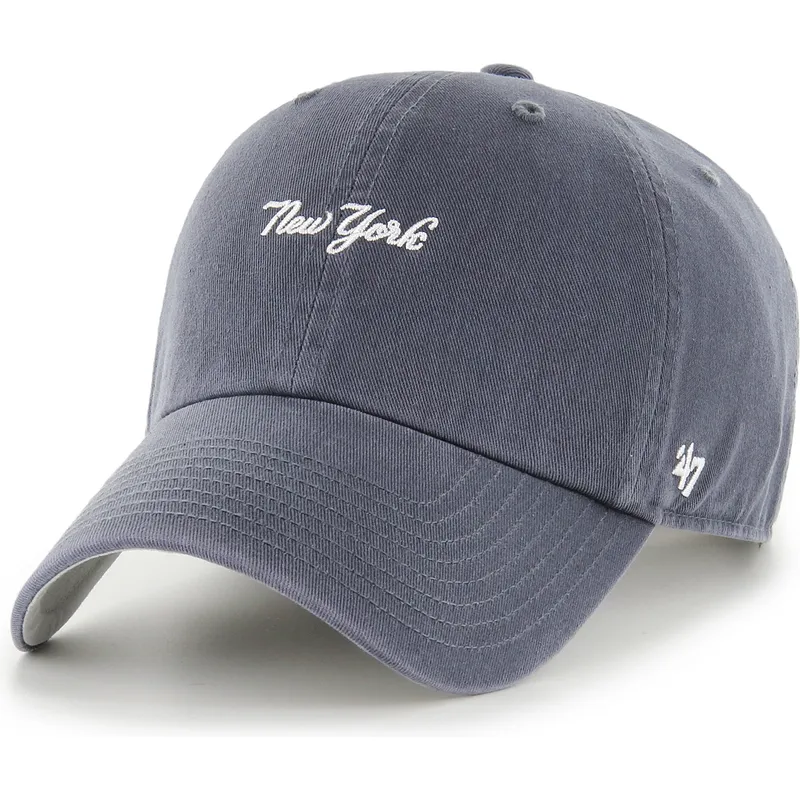 petten-gebogen-marineblauw-verstelbare-band-clean-up-base-runner-script-van-new-york-yankees-mlb-van-47-brand