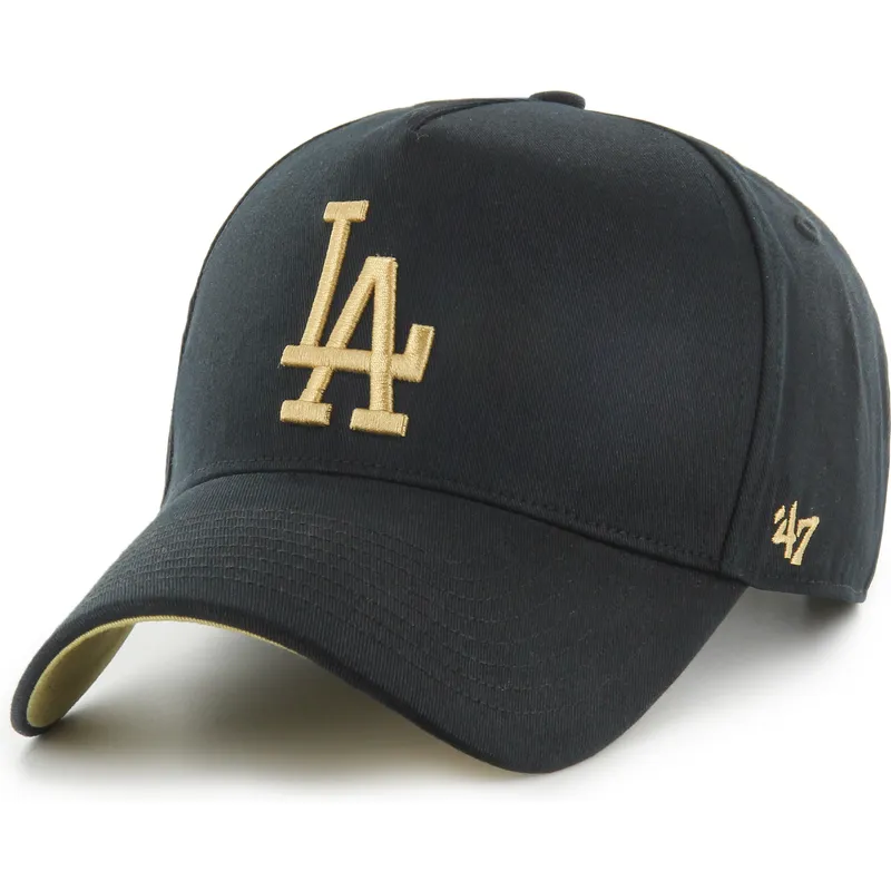 sort-snapback-kasket-med-buet-skygge-mvp-dt-sure-shot-two-tone-cotton-fra-los-angeles-dodgers-mlb-fra-47-brand