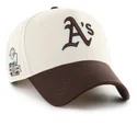 casquette-courbee-beige-et-marron-snapback-mvp-dt-sure-shot-two-tone-cotton-oakland-athletics-mlb-47-brand