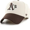 petten-gebogen-beige-snapback-mvp-dt-sure-shot-two-tone-cotton-van-oakland-athletics-mlb-van-47-brand