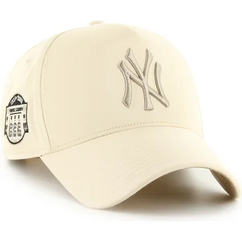 Buet beige snapback-kasket med beige logo MVP DT Sure Shot Two Tone Cotton fra New York Yankees MLB fra 47 Brand