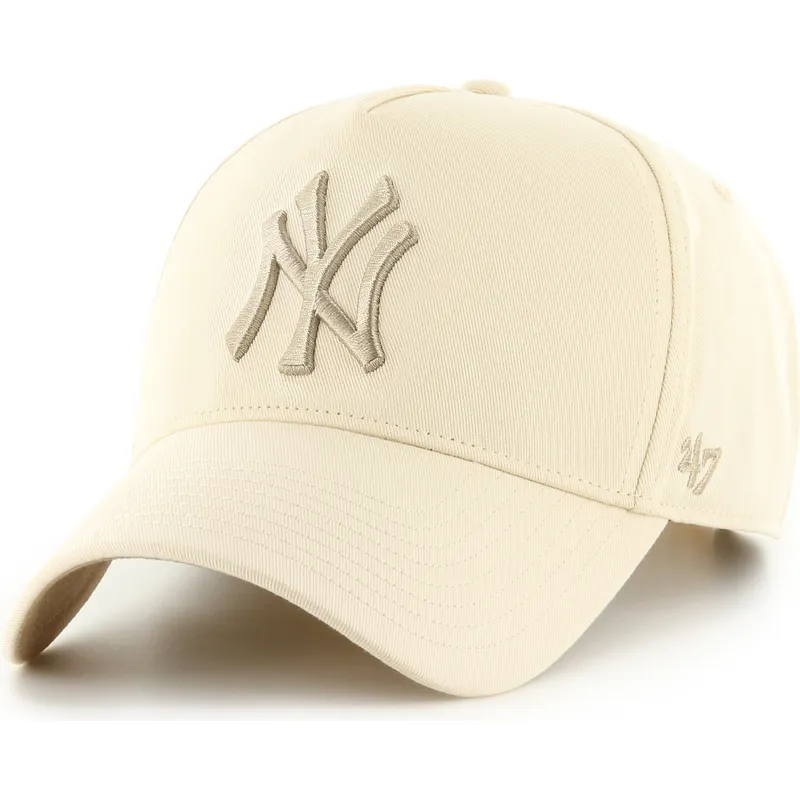 bojd-beige-snapback-keps-med-beige-logotyp-mvp-dt-sure-shot-two-tone-cotton-fran-new-york-yankees-mlb-av-47-brand