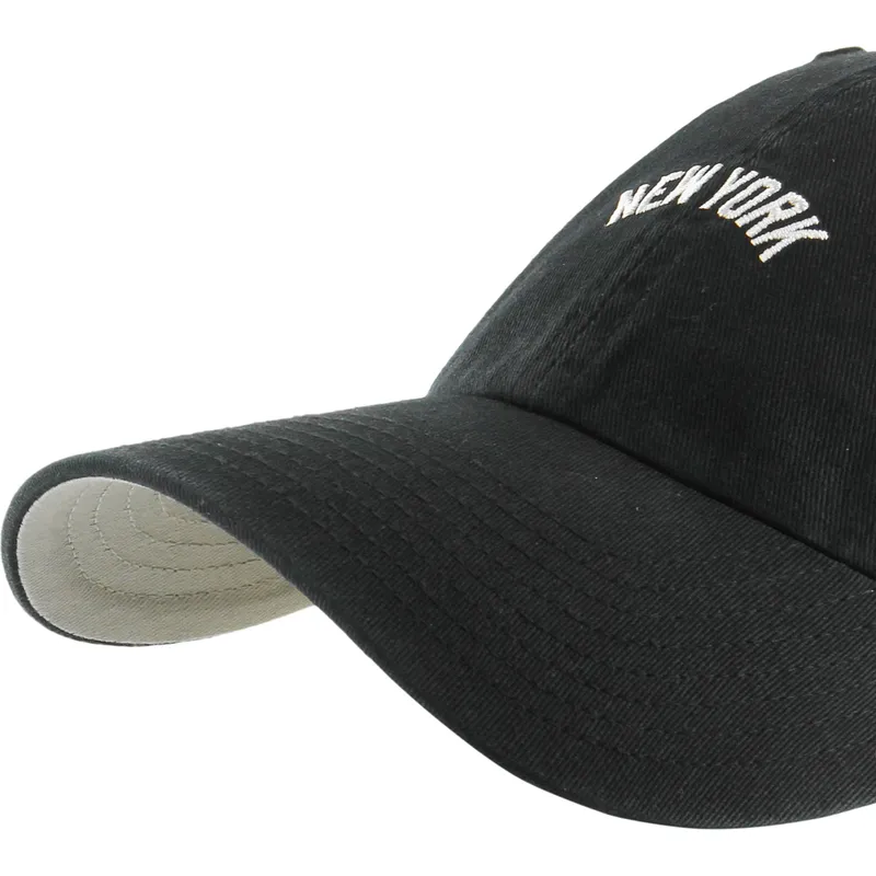 petten-gebogen-zwart-verstelbare-band-clean-up-base-runner-script-van-new-york-yankees-mlb-van-47-brand