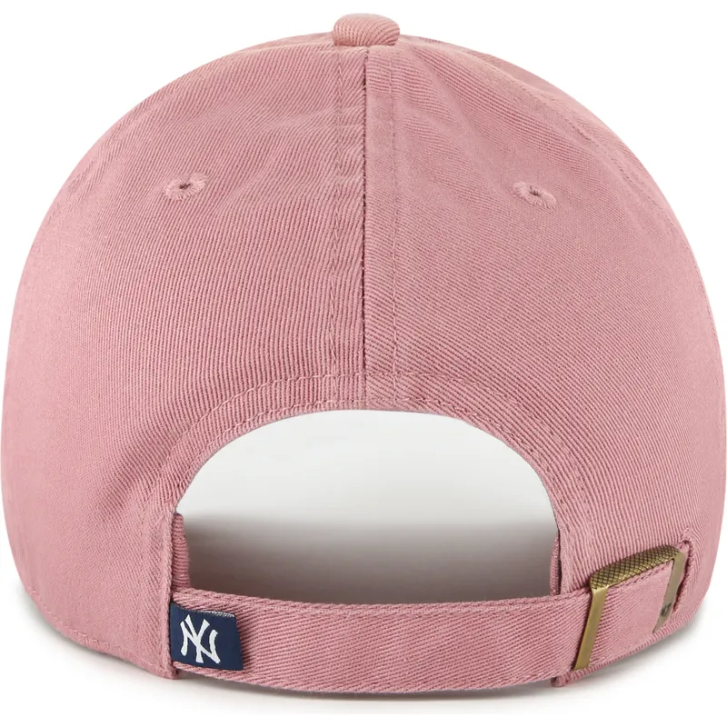 petten-gebogen-roze-verstelbaar-clean-up-van-new-york-yankees-mlb-van-47-brand