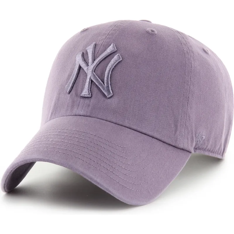 justerbar-violet-buet-kasket-med-violet-clean-up-iris-logo-fra-new-york-yankees-mlb-fra-47-brand