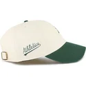 cappellino-curvo-beige-e-verde-regolabile-clean-up-base-runner-sure-shot-two-tone-di-mlb-di-47-brand