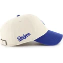 buet-beige-og-bla-justerbar-kasket-clean-up-base-runner-sure-shot-two-tone-fra-los-angeles-dodgers-mlb-fra-47-brand