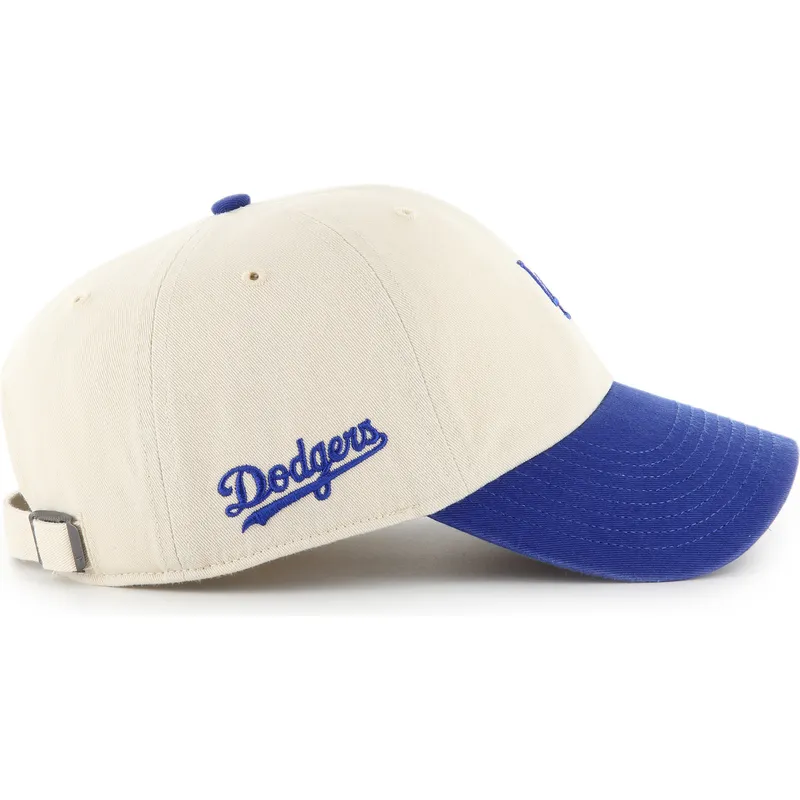 petten-gebogen-beige-verstelbaar-clean-up-base-runner-sure-shot-two-tone-van-los-angeles-dodgers-mlb-van-47-brand
