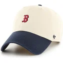 bezowa-i-granatowa-regulowana-czapka-z-daszkiem-clean-up-base-runner-sure-shot-two-tone-boston-red-sox-mlb-od-47-brand