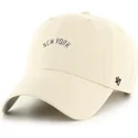 petten-gebogen-beige-verstelbare-band-clean-up-base-runner-script-van-new-york-yankees-mlb-van-47-brand