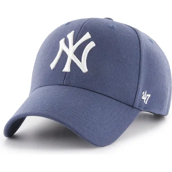 Petten gebogen blauw snapback MVP Timber Blue van New York Yankees MLB van 47 Brand