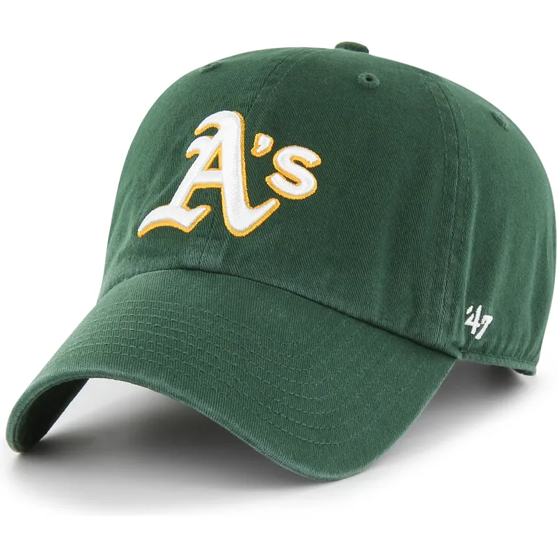 cappellino-curva-verde-regolabile-clean-up-di-oakland-athletics-mlb-di-47-brand