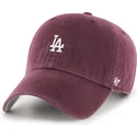 cappellino-curvo-granata-regolabile-clean-up-base-runner-dei-los-angeles-dodgers-mlb-di-47-brand