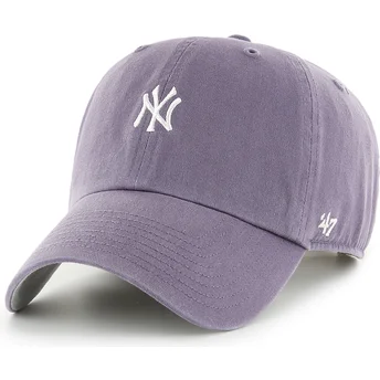 Cappellino curvo viola regolabile Clean Up Base Runner Iris dei New York Yankees MLB di 47 Brand