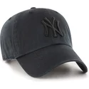 casquette-courbee-noire-ajustable-avec-logo-noir-clean-up-new-york-yankees-mlb-47-brand