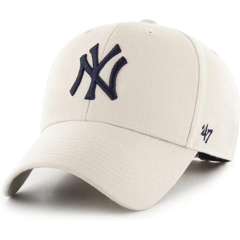 bezowa-regulowana-czapka-z-zakrzywionym-daszkiem-z-granatowym-logo-mvp-new-york-yankees-mlb-od-47-brand