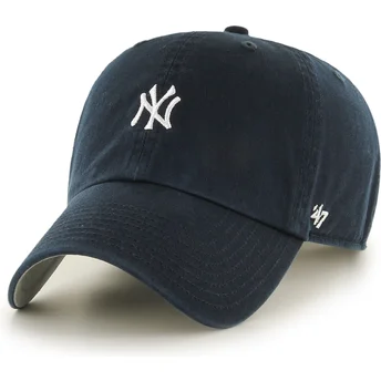 Casquette courbée bleue marine ajustable Clean Up Base Runner Mini Logo New York Yankees MLB 47 Brand