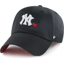 petten-gebogen-zwart-verstelbare-band-clean-up-with-love-van-new-york-yankees-mlb-van-47-brand