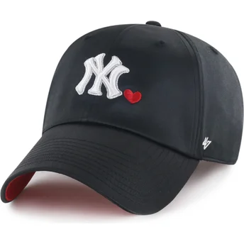 47 Brand Curved Brim Clean Up With Love New York Yankees MLB Black Adjustable Cap