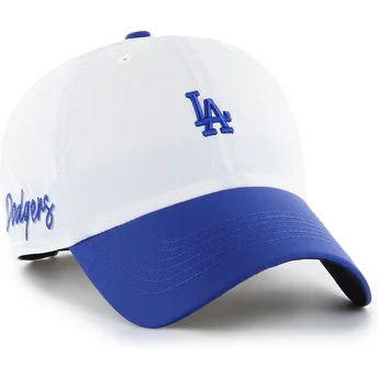Hvid og blå justerbar kurvet kasket Clean Up Vista Mini Two Tone fra Los Angeles Dodgers MLB fra 47 Brand