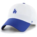 weisse-und-blaue-verstellbare-gebogene-kappe-clean-up-vista-mini-two-tone-der-los-angeles-dodgers-mlb-von-47-brand