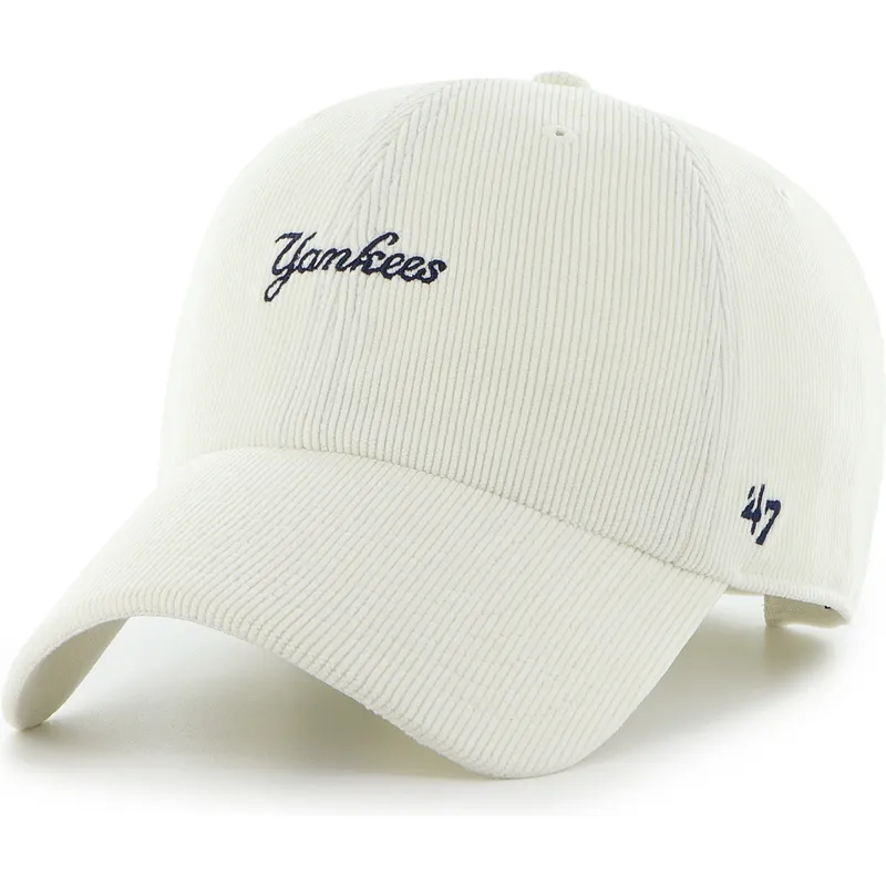 petten-gebogen-beige-verstelbare-band-clean-up-mini-script-cord-van-new-york-yankees-mlb-van-47-brand