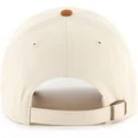 petten-gebogen-beige-verstelbare-band-marron-clean-up-mini-script-suede-visor-van-oakland-athletics-mlb-van-47-brand