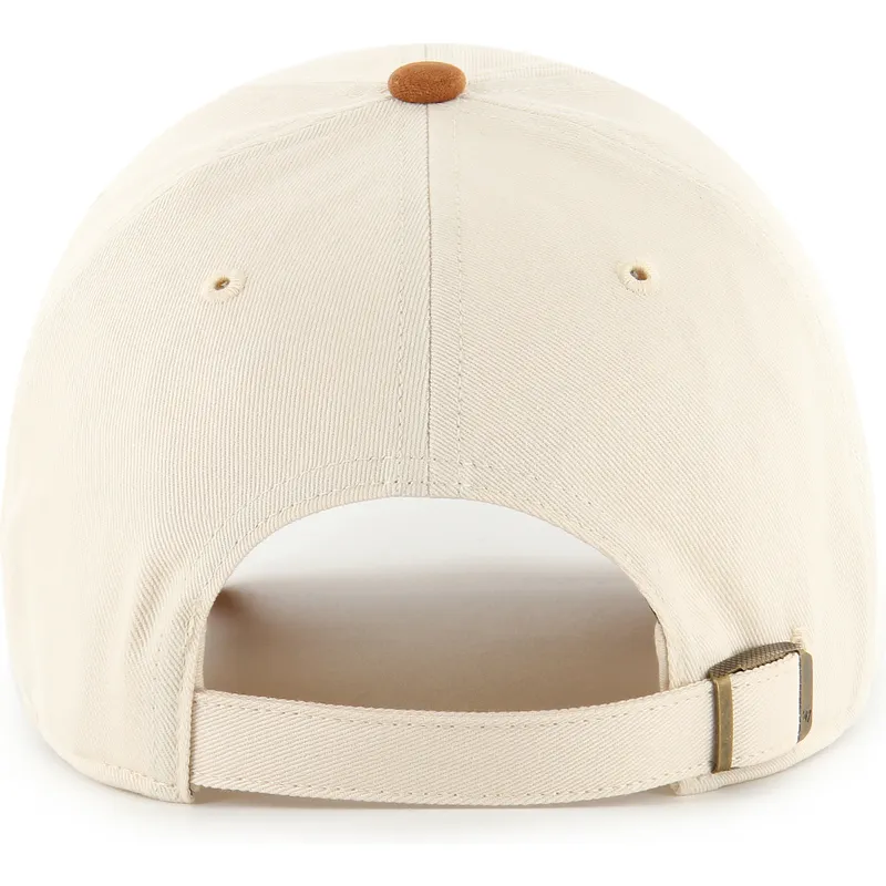 petten-gebogen-beige-verstelbare-band-marron-clean-up-mini-script-suede-visor-van-los-angeles-dodgers-mlb-van-47-brand