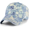 niebieska-regulowana-czapka-z-zakrzywionym-daszkiem-clean-up-gardenia-new-york-yankees-mlb-od-47-brand