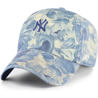 Petten gebogen blauw verstelbare band Clean Up Gardenia van New York Yankees MLB van 47 Brand