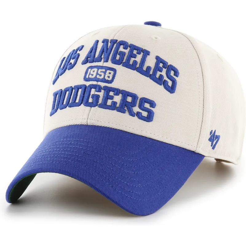 bojd-beige-och-bla-justerbar-keps-mvp-broke-line-fran-los-angeles-dodgers-mlb-av-47-brand