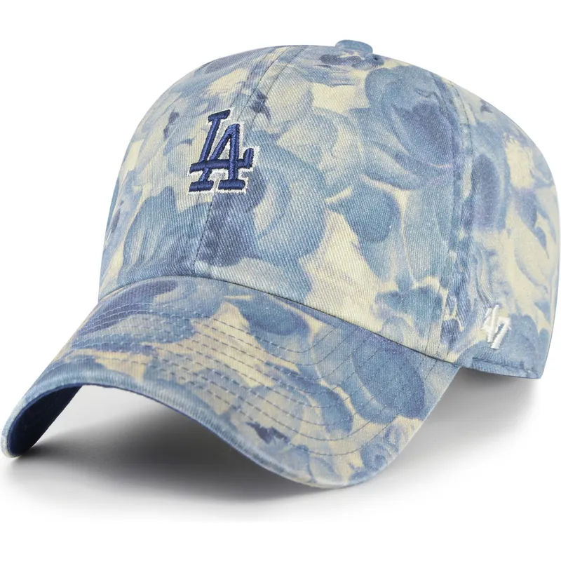 niebieska-regulowana-czapka-z-zakrzywionym-daszkiem-clean-up-gardenia-los-angeles-dodgers-mlb-od-47-brand