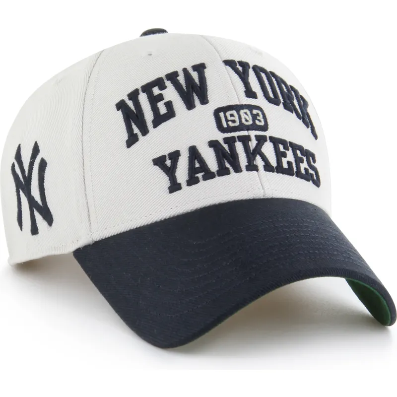 cappellino-curvo-beige-e-blu-marino-regolabile-mvp-broke-line-dei-new-york-yankees-mlb-di-47-brand